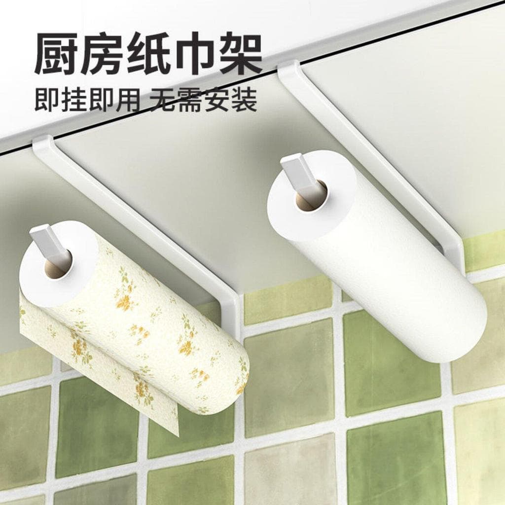 Toalheiro de papel de cozinha, rack de suspensão de papel, envoltório de plástico, armazenamento doméstico, rolo de pape