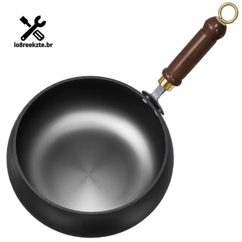 Panela De Fundo Plano Sem Revestimento Antiaderente Wok Panelas Antiaderentes Fritar Frigideira Acampamento