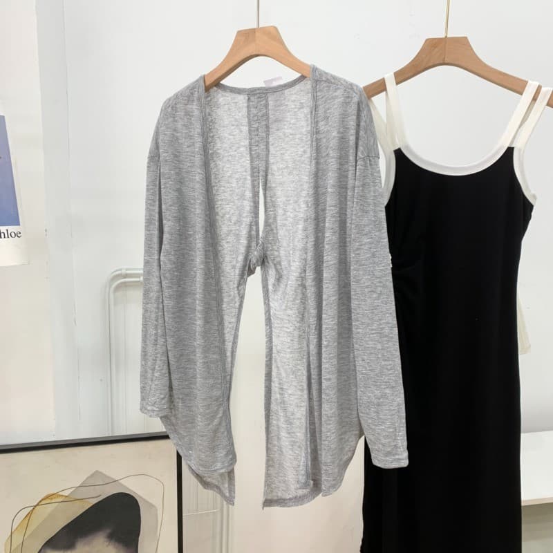 Casaco solto Cardigan nicho de manga comprida Commuter All-Match Split novo estilo Casual ao ar livre E#29