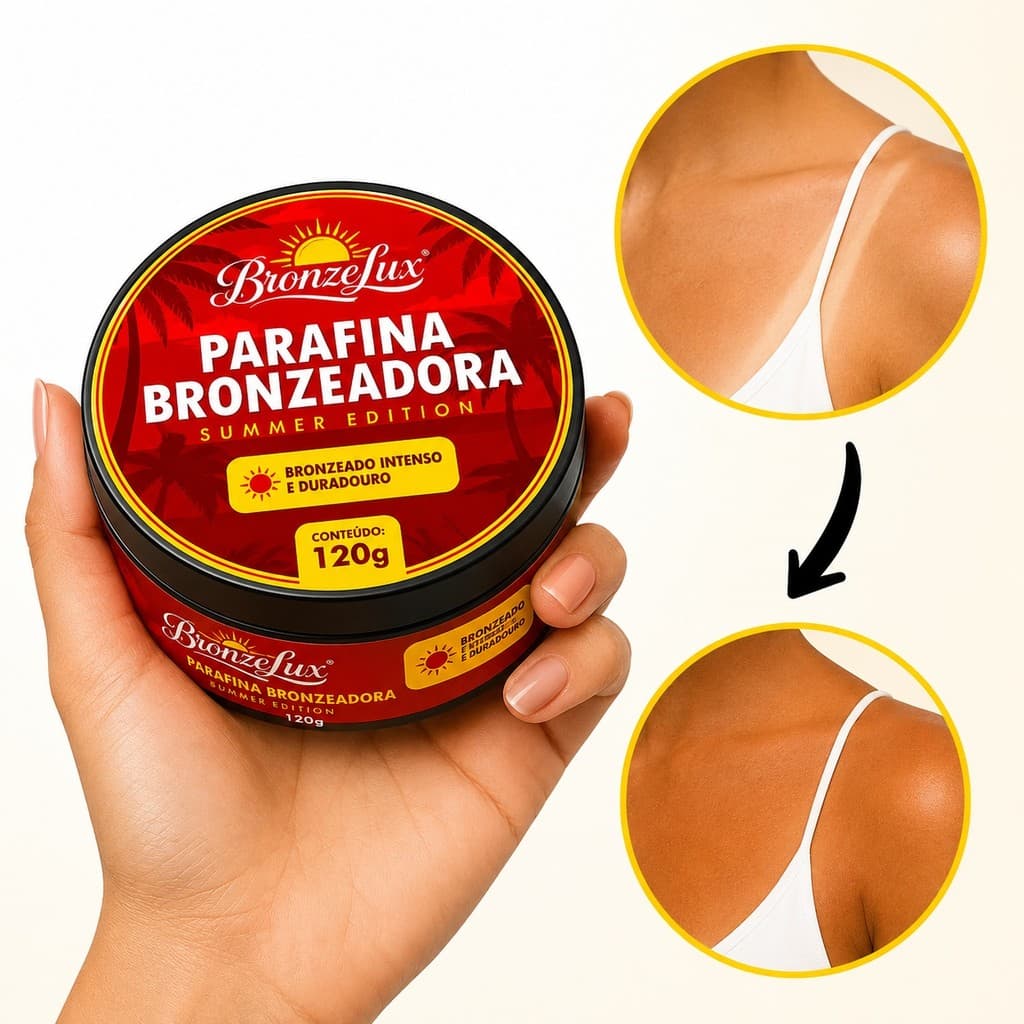 Parafina Bronzeadora Morena Jambo  FPS6 Cenoura e Urucum Efeito Fita Isolante 120g