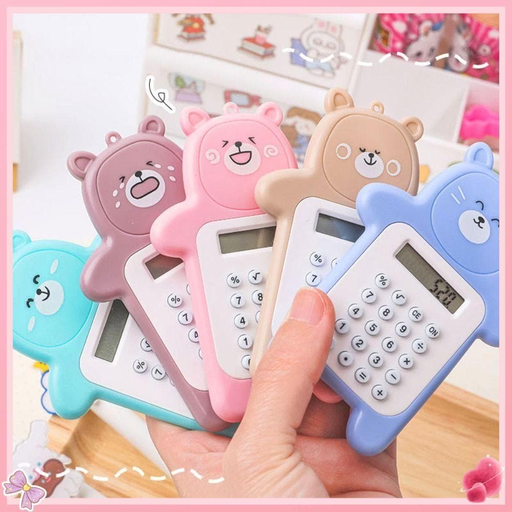 Calculadoras Científicas , Mini Calculadora Com Display De 8 Dígitos Em Formato De Urso Para Estudantes