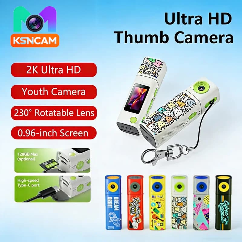 2K Mini Câmera De Polegar Estudante Ação Batom CCD 61 ° Gravador De Vídeo Fotográfico Grande Angular HD Em DOPAMINE Colo