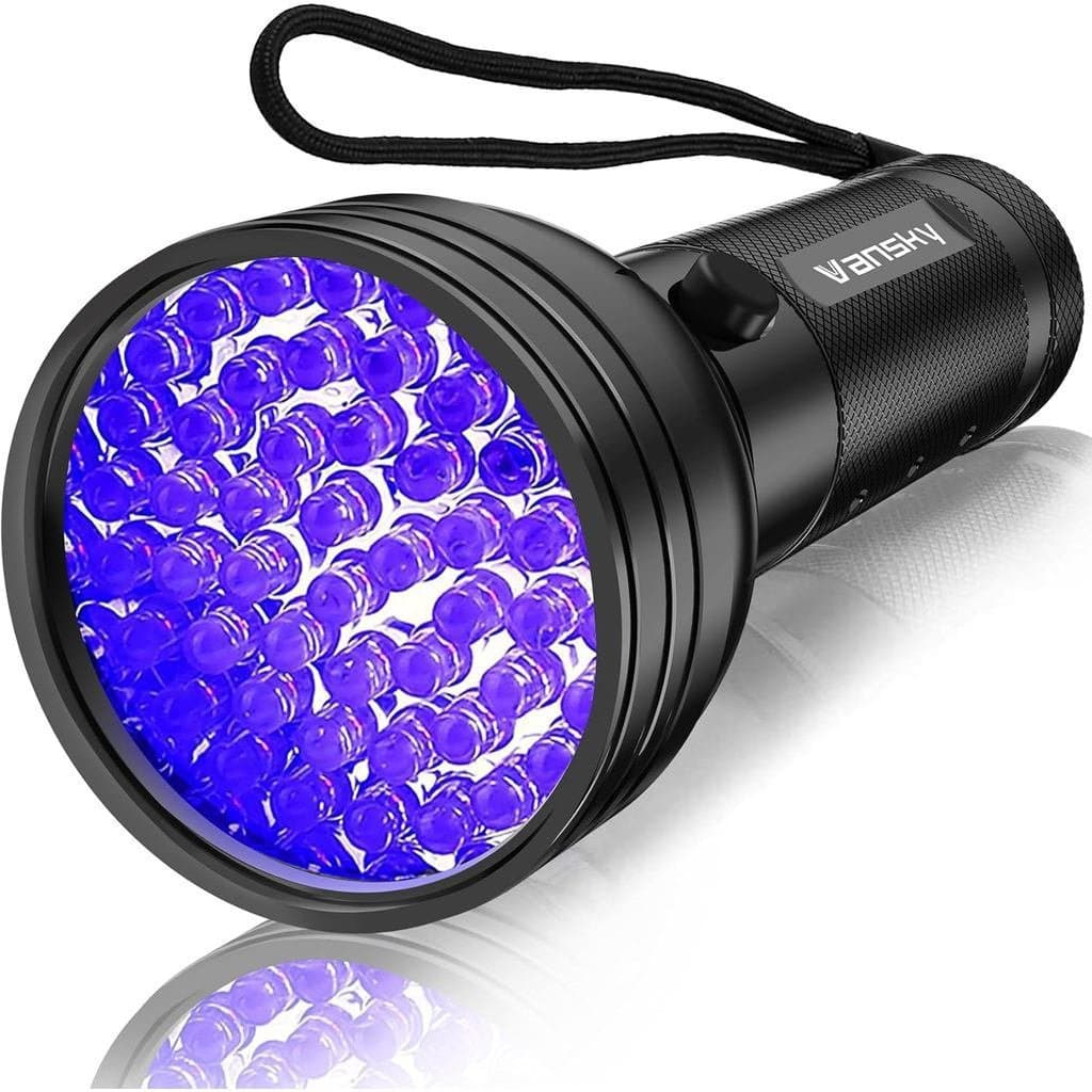 Lanterna VanskyUV, Lâmpada de 51 LEDs, Usada para testar urina, manchas secas, percevejos, cura de resina, detector de e