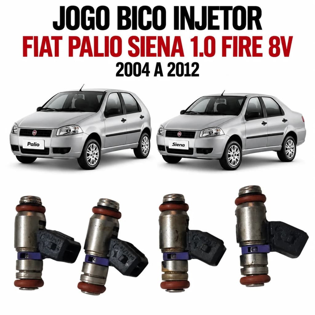 Jogo Bico Injetor Fiat Palio Siena 1.0 Fire 8v