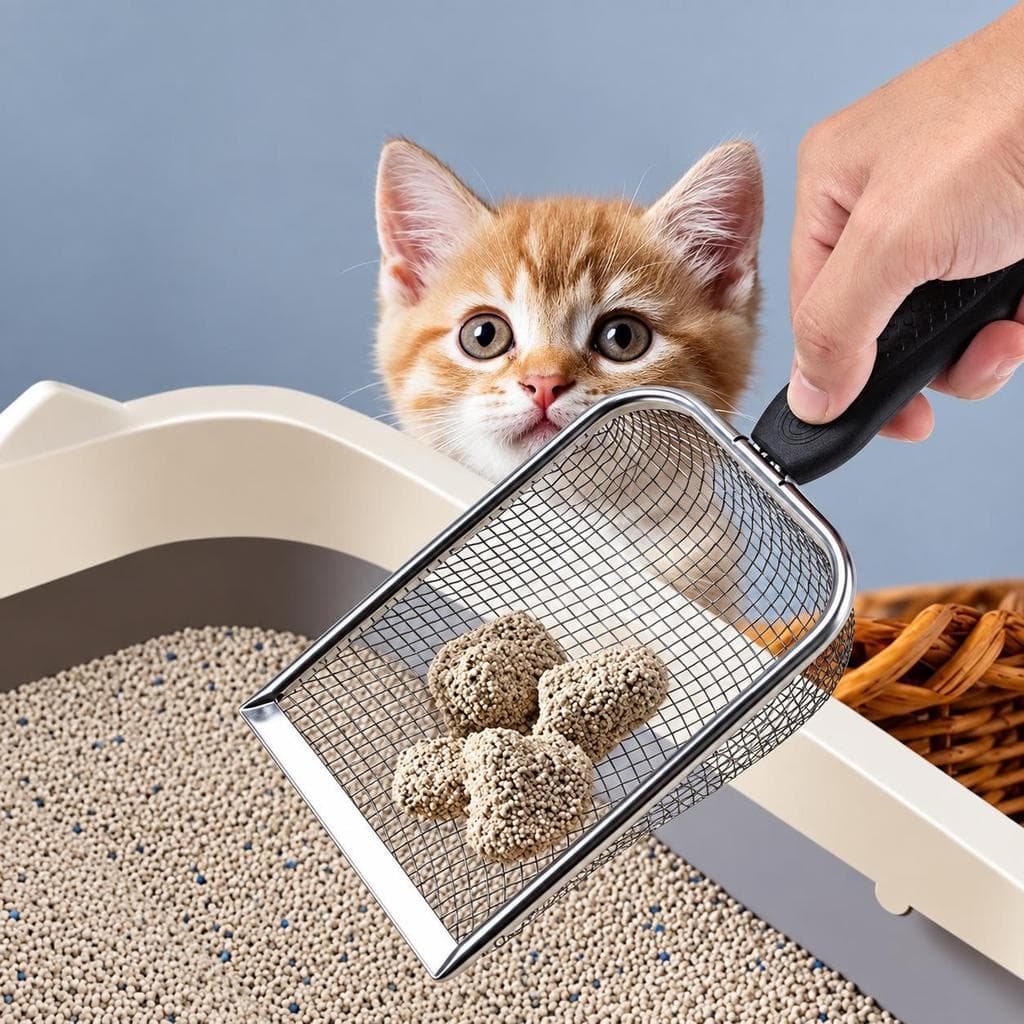 Pá Peneira De Areia Coletora Higiênica Pet Gato Cachorro Lagarto Aço Inox - Caixa De Areia