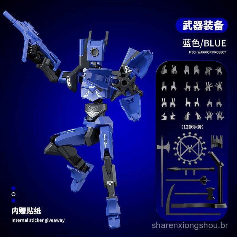 Novo modelo de mecha guerreiro sentinela rotativo, figura de ação articulada com 13 juntas, brinquedo de montagem impres