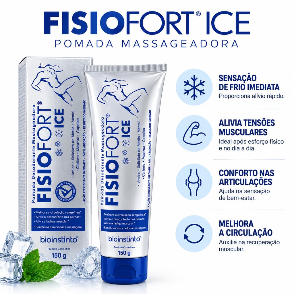 POMADA MASSAGEADORA FISIOFORT Ice Premium