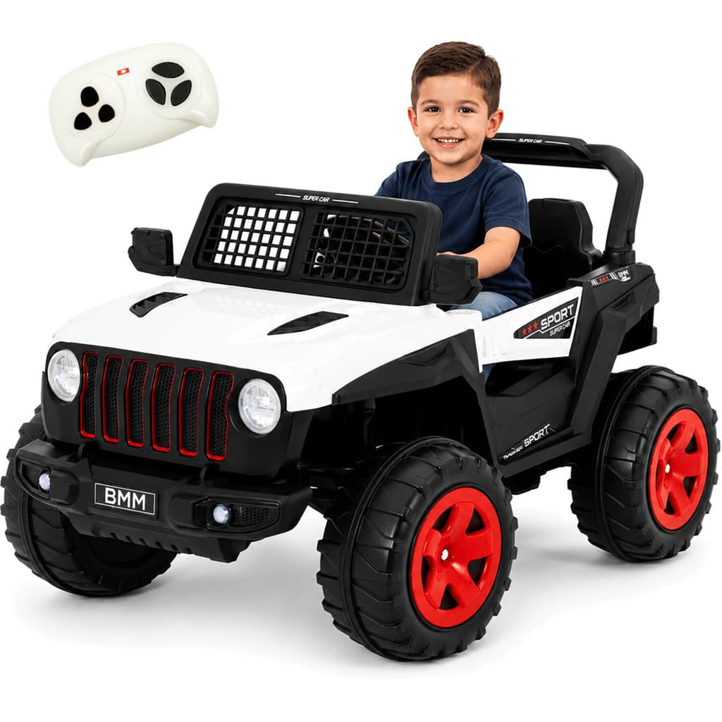 Quadriciclo Infantil Elétrico Biemme JP Cross Branco 12V Controle