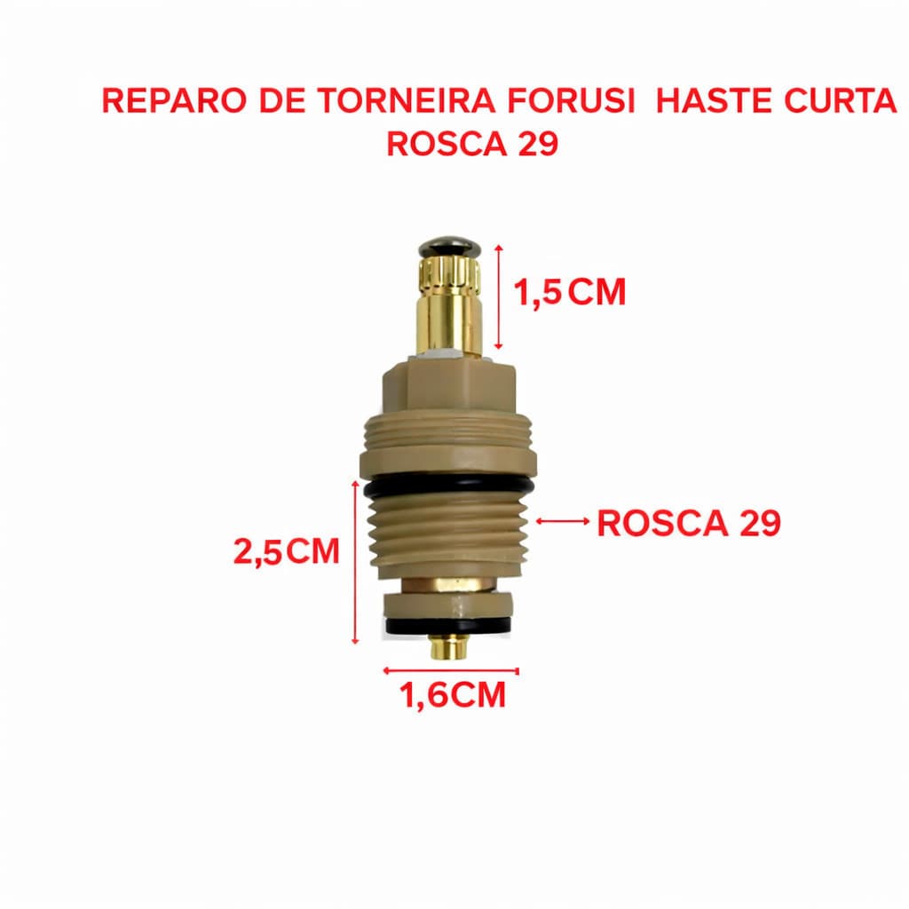 Reparo De Torneira E Misturador Nylon Haste Curta Forusi CÓD. 1007