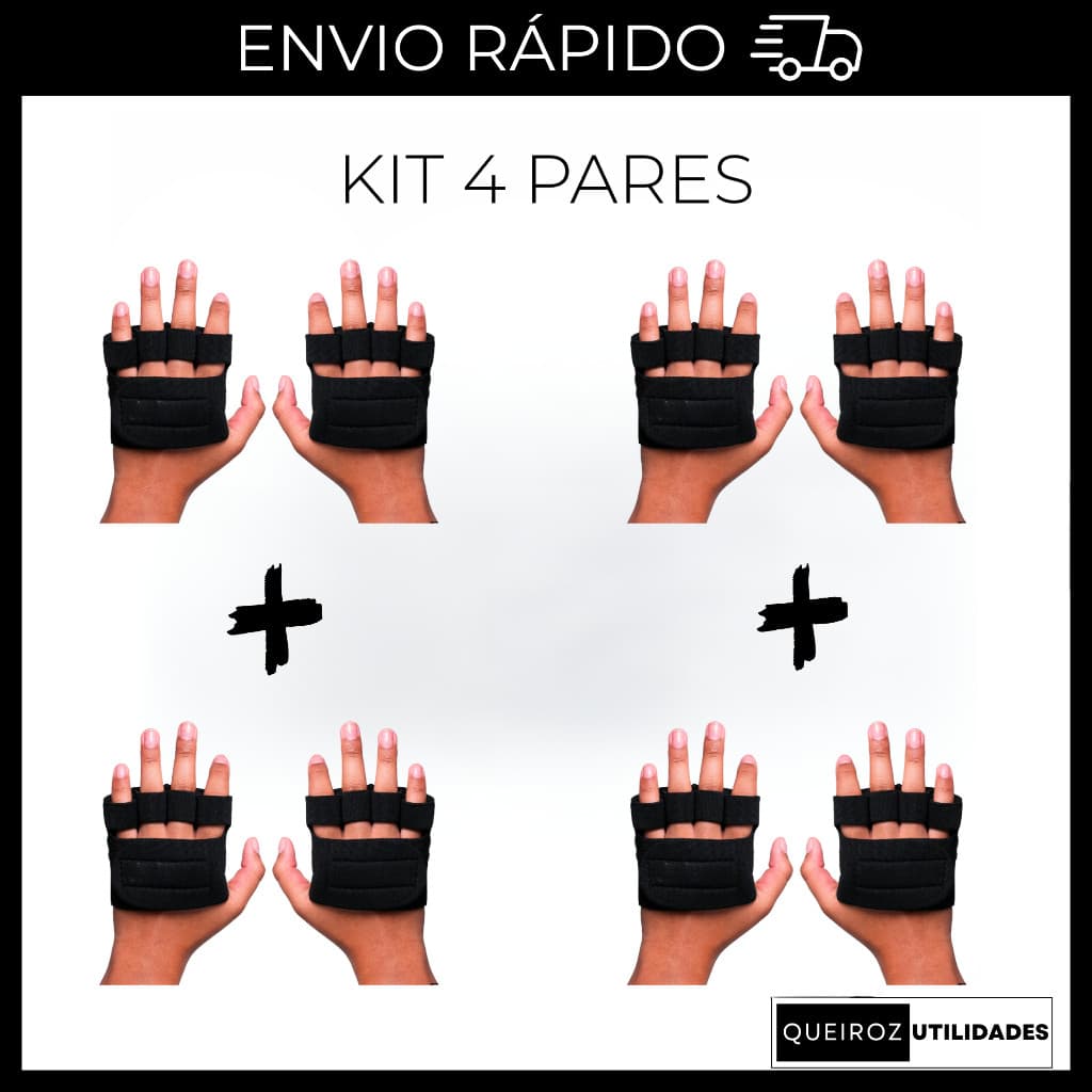 Kit - Luvas Caleira De Academia Para Musculação - 4 Pares De Luvas Treino Crossfit Fitness Bike Dedeira oferta