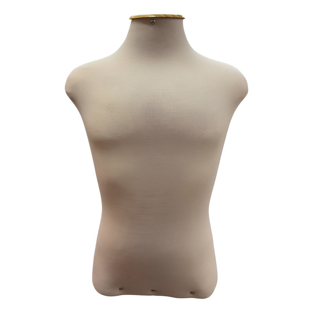 Busto Masculino Forrado Com Tampa De Madeira