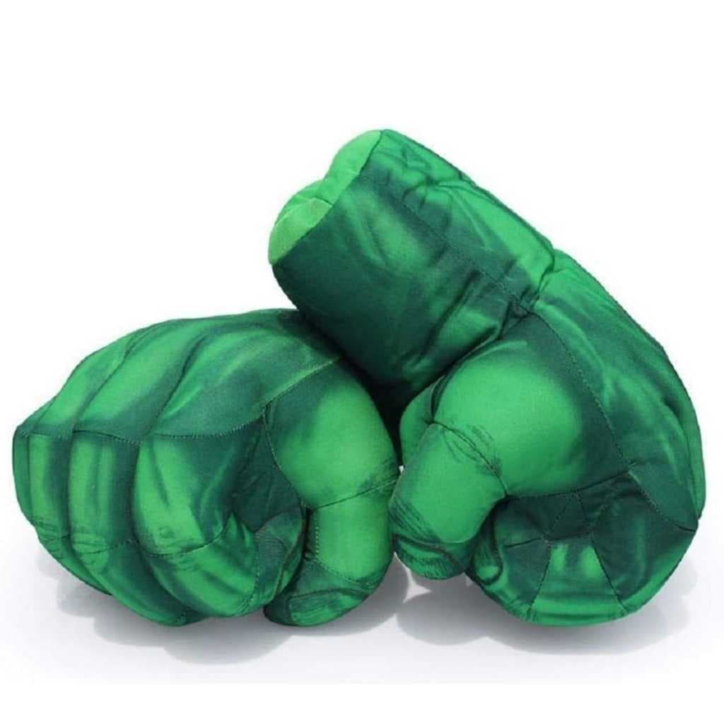 Luva Infantil Hulk enchimento em Fibra de silicone o Par Brinquedo