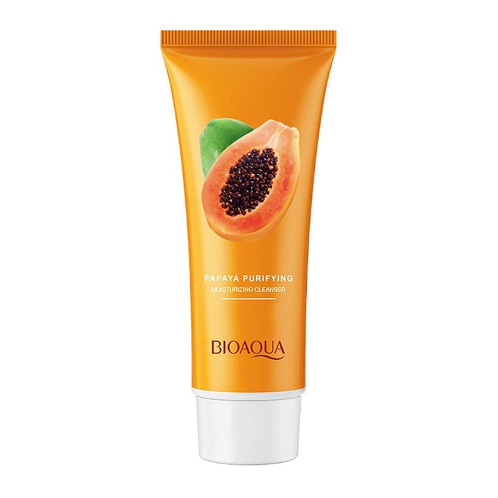 BIOAQUA Limpador Facial Purificante e Hidratante com Extrato de Papaia, Limpador Facial com Hialuronato de Sódio e Nicot
