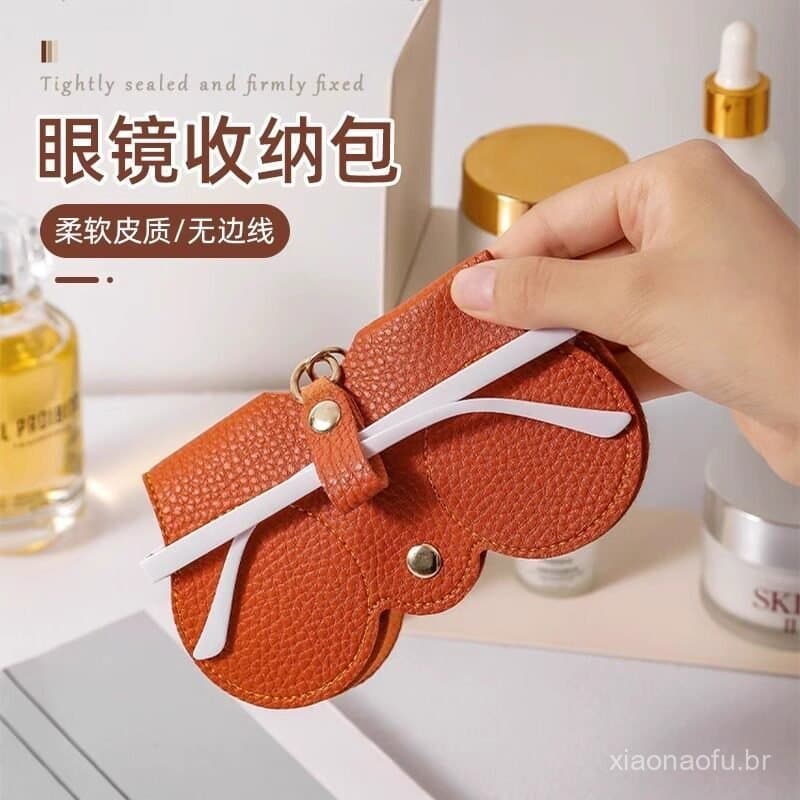 Estojo de óculos popular para mulheres, bolsa de armazenamento portátil para óculos de sol e óculos de grau, estojo prot