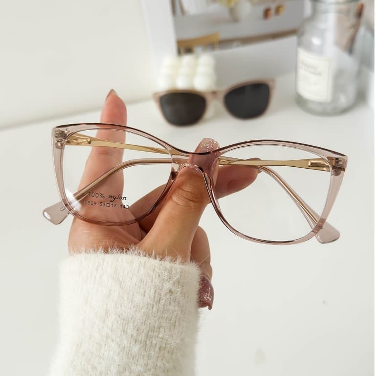 MELINDA MODA Oculos De Grau Clipon 2 em e 1 Armação+Sol 6509