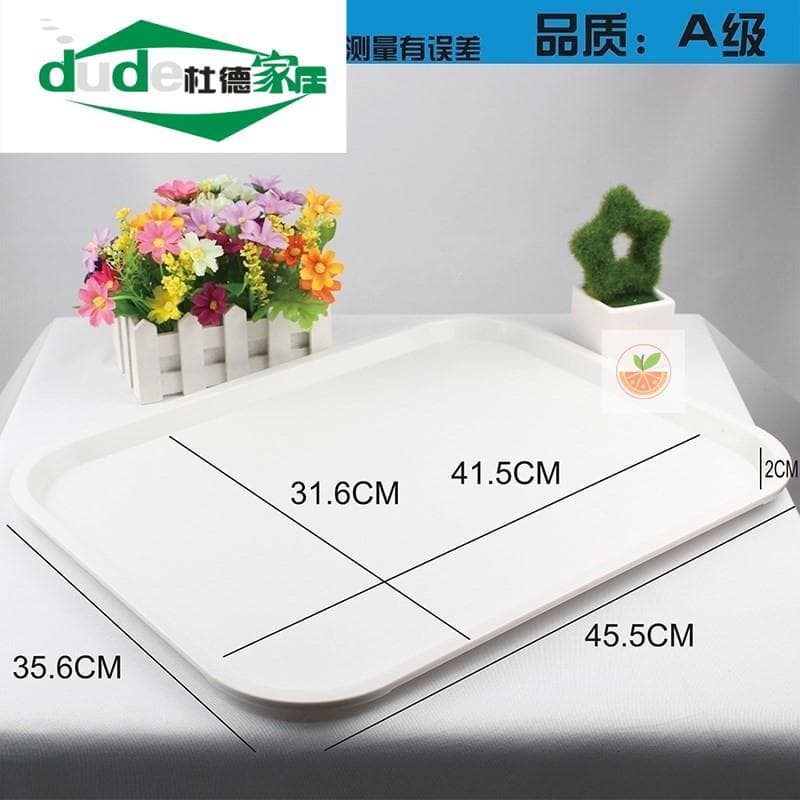 Placa bandeja de plástico grande pp60cm grande médio pequeno retangular plástico cor Fast food restaurante placa comida