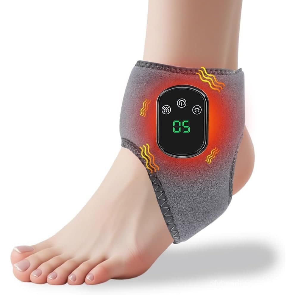 Massageador de pés SGZIOO SolEVA, suporte para tornozelo com função de aquecimento, massageador de pés para alívio da do