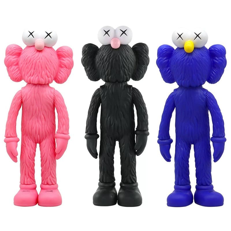 28cm Figura De Anime Da Rua Sésamo KAWS Elmo XX Eyes PVC Figuras De Ação Modelo De Brinquedos Doll Car Decoração Para Qu