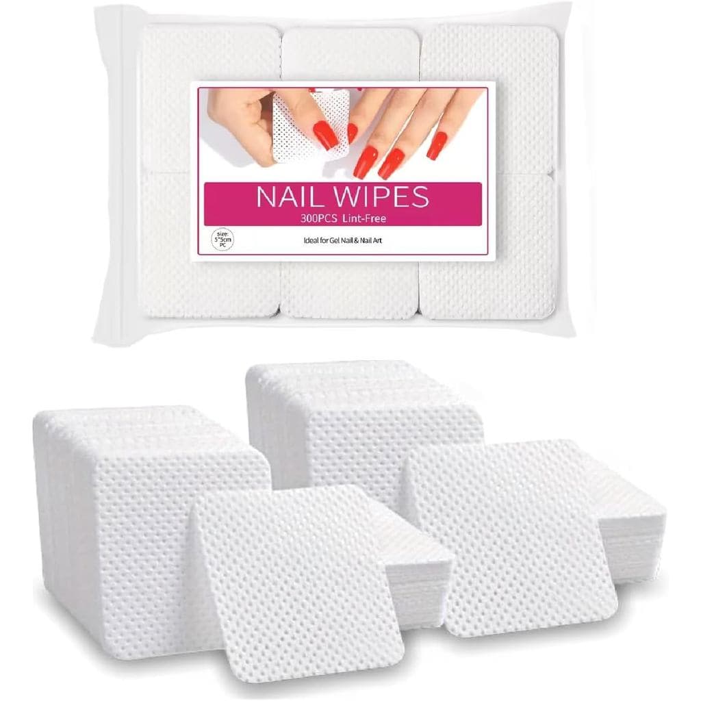 Pacote com 300 Lenços para Unhas Sem Pelos - Almofadas de Algodão Macias e Duráveis para Remoção de Esmalte em Gel, Limp