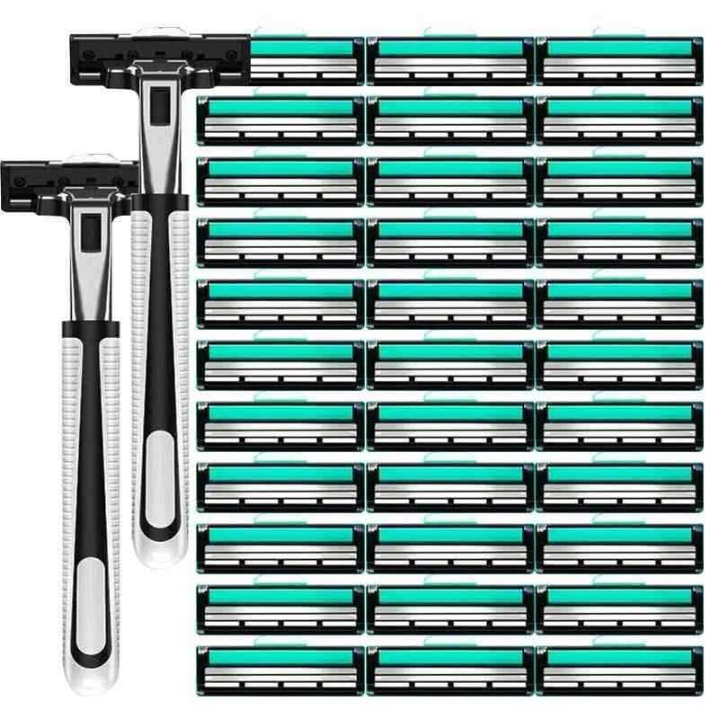 Navalha Manual Universal de lâmina dupla, navalha à moda antiga, barbear masculino