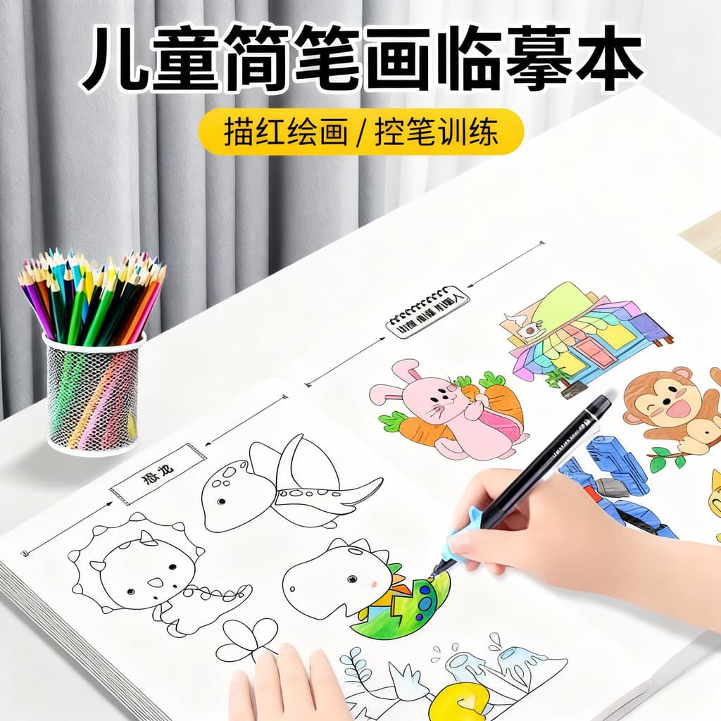 Crianças Desenho Desenho Desenho Livro de Linha Cópia Livro de Imagens Linha de Curso Simples De