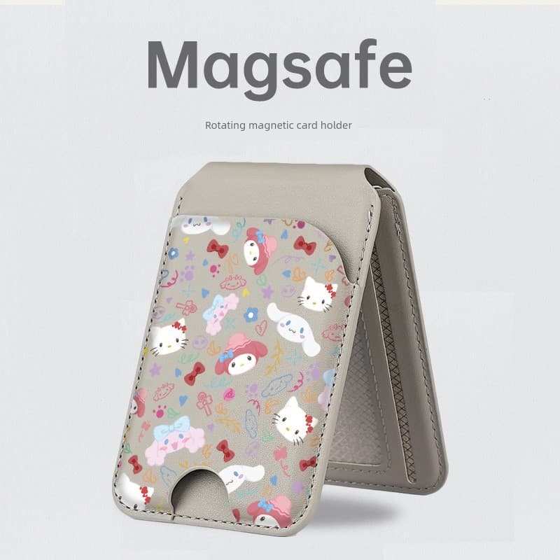 carteira magsafe Porta-cartões de eixo rotativo magnético Fliton magsafe adequado para Apple 16Promax Capa de telefone H