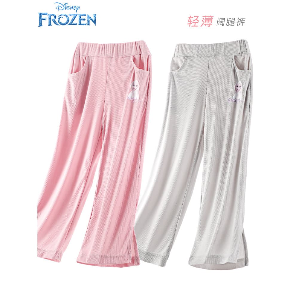 Disney Elsa meninas calças Anti-Mosquito verão estilo fino crianças calças meninas calças casuais bebê calças de perna l