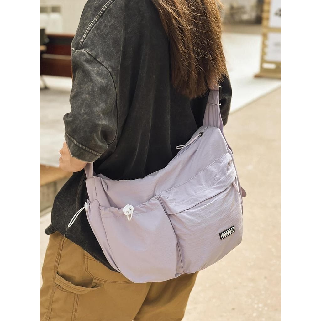 Bolsa mensageiro de pano de Nylon leve, bolsa feminina de grande capacidade para viagem, esportes, academia, lazer, ombr
