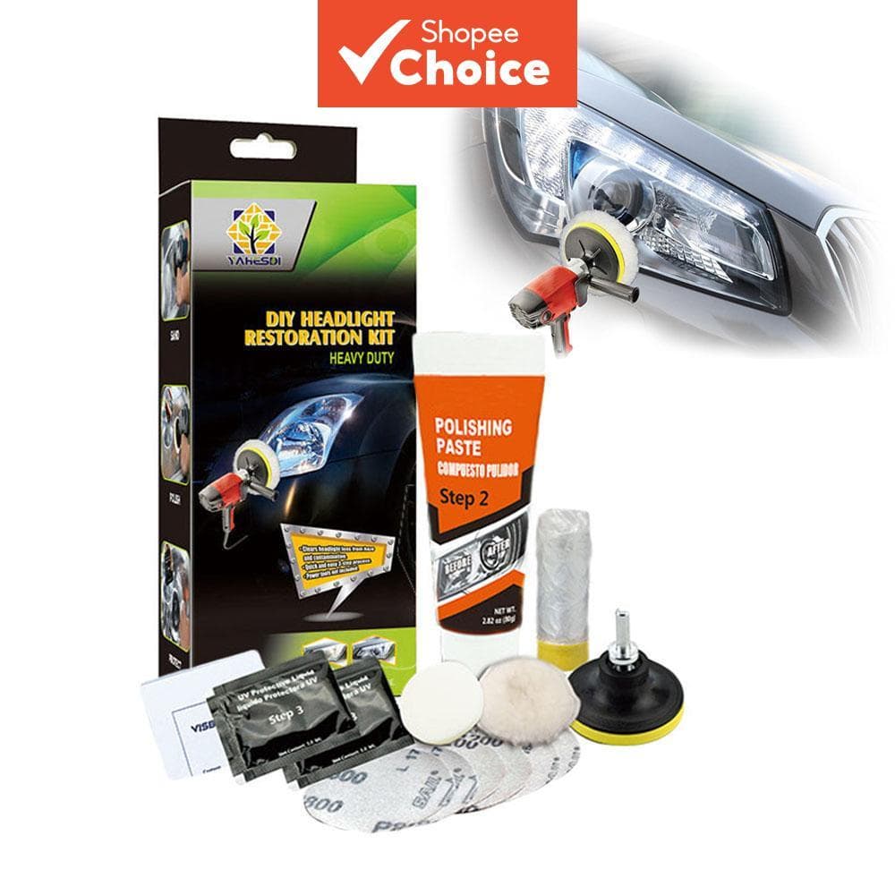Kit Profissional De Restauração De Farol De Carro , Removedor De Oxidação De Arranhões Amarelecimento