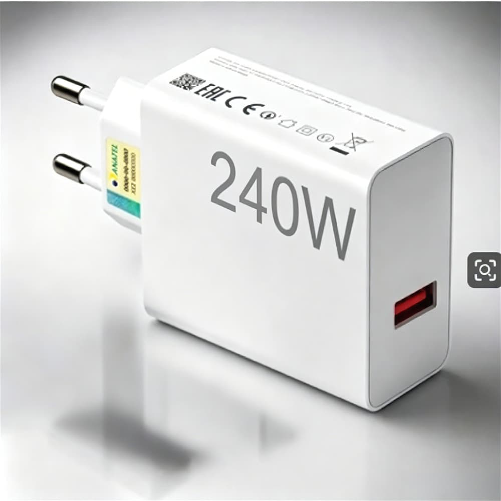 Carregador Super Turbo 240W Xiaomi Redmi Android Charger , Adaptador De Carregamento Rápido