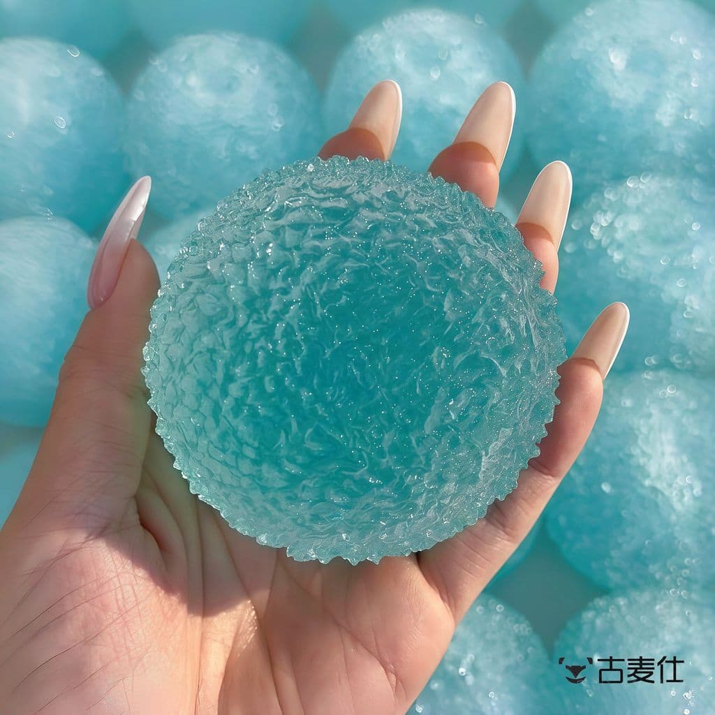 Mint oceano bola pitada música brinquedo de descompressão não-tóxico feito à mão bola recuperação lenta Maltose Desktop