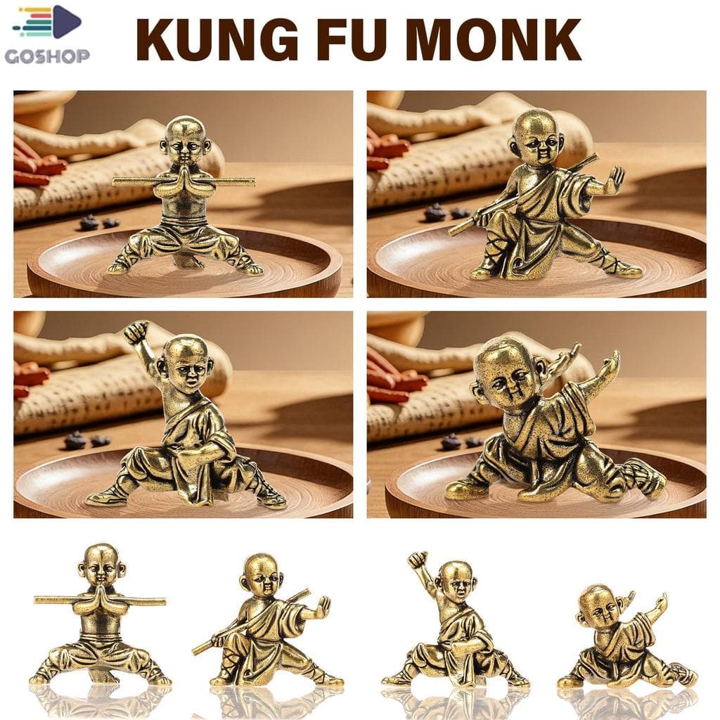 Estátuas De Monge Pequeno Kung Fu De Latão , Decorações Criativas E Engraçadas , Presente Multiuso Shopbc7891