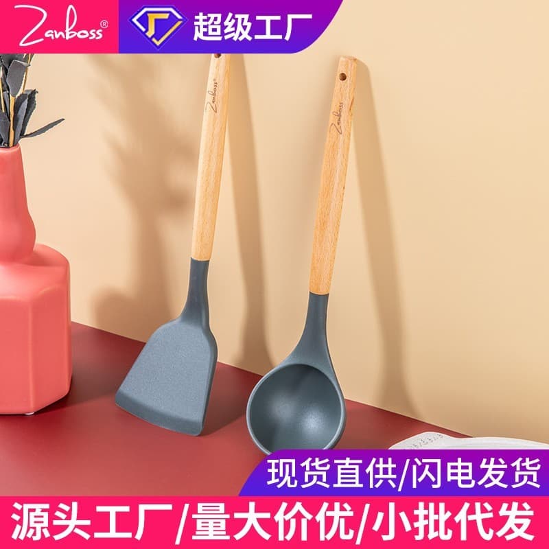 Cozinha cozinhar espátula de Silicone espátula de panqueca espátula de alimentos complementares conjunto de colher resis