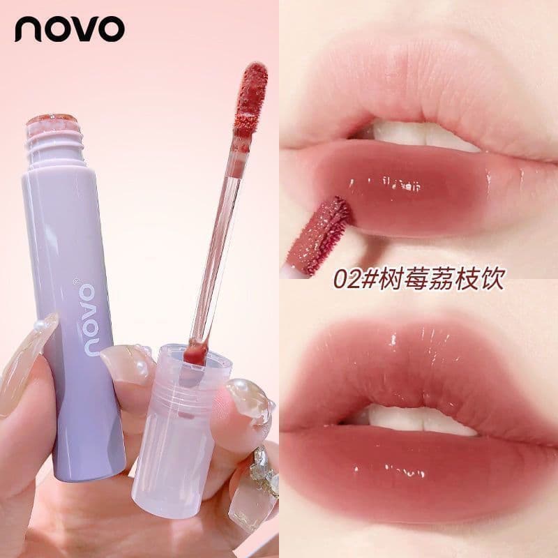 NOVO Jingying brilho de água espelho brilho labial textura de baixa saturação hidratante sedoso fácil de começar a olhar