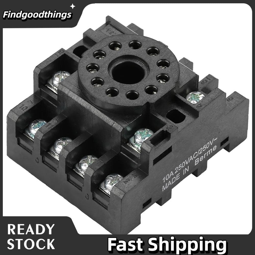 findgoodthings-br Base de relé PF113A Soquete de alimentação de 11 pinos para JQX-10F JTX-2C Time
