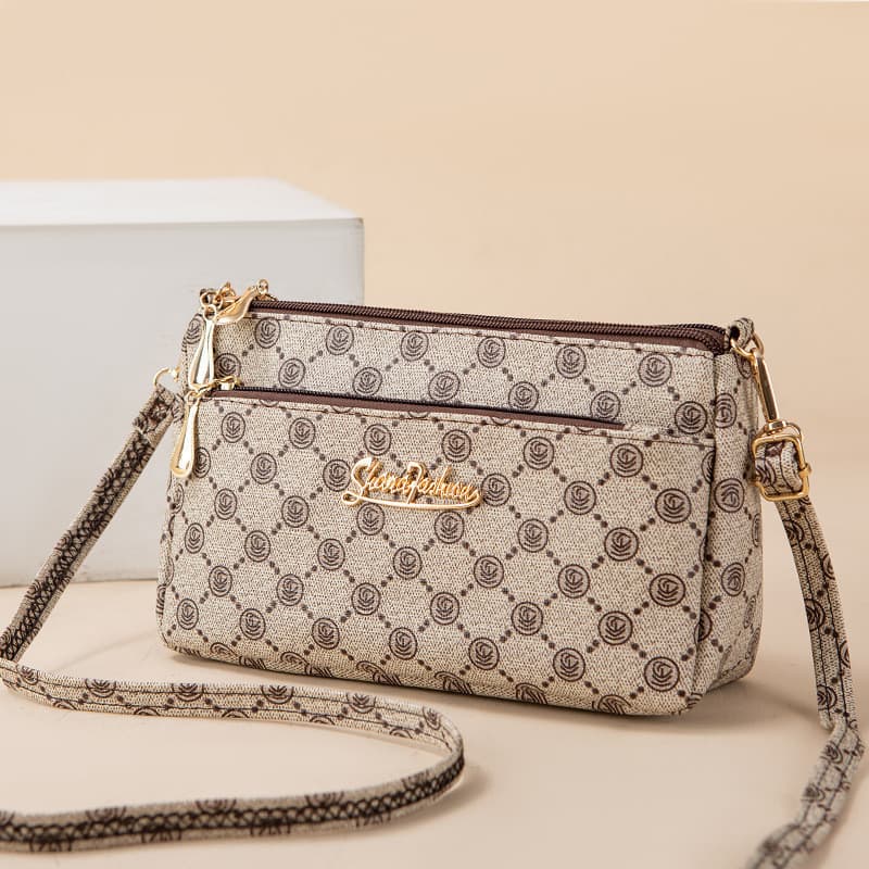 Nova Bolsa Transversal Feminina Outono/Inverno 2025, Elegante Bolsa de Ombro Retrô para Mulheres de Meia-Idade, Bolsa de