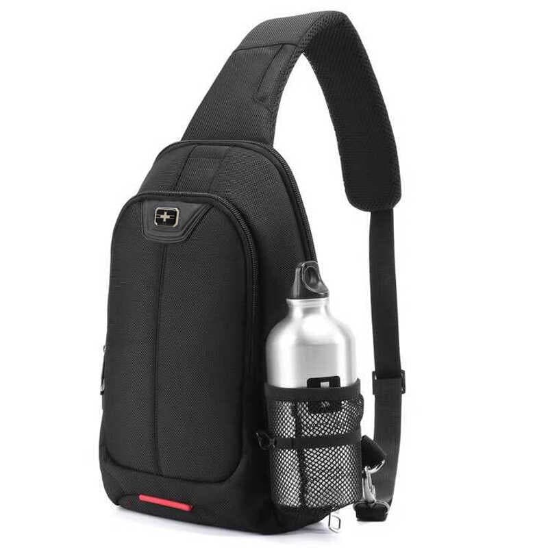 Bolsa mensageiro com faca de sargento suíço, bolsa de ombro para peito, esportiva masculina, Casual, leve, transversal