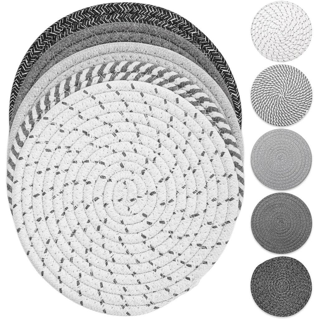 Conjunto de Protetores Tidponra para Pratos Quentes, 5 Suportes para Panelas Resistentes ao Calor para Balcão de Cozinha