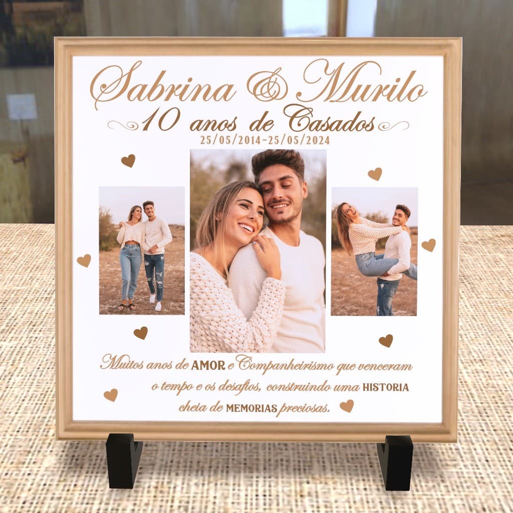 Azulejo Personalizado com Fotos Casamento Bodas