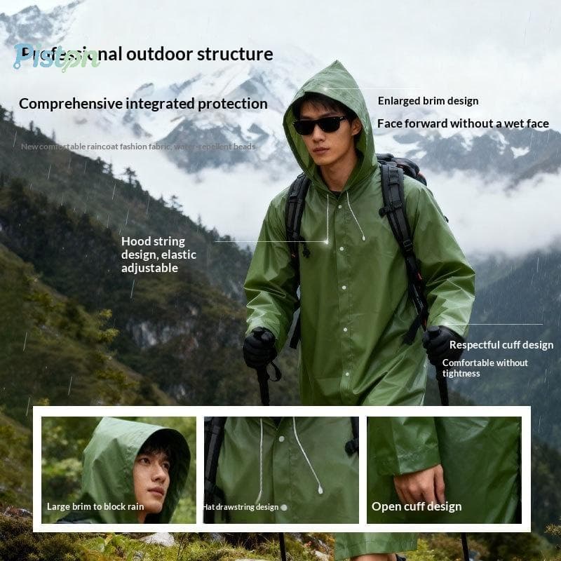 Pistão Uso Único Capa De Chuva Thiend À Prova Dwaterproof Água Adultos Com Capuz Mulheres Homens Acampamento Ao Ar Livre