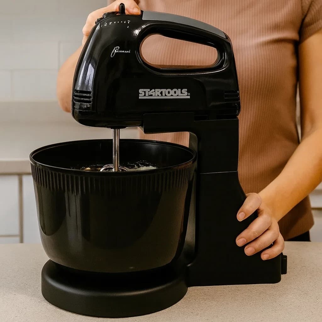 Batedeira Elétrica Misturador Massa Bolo Chantilly Cremes Confeitaria Receita Mexedor