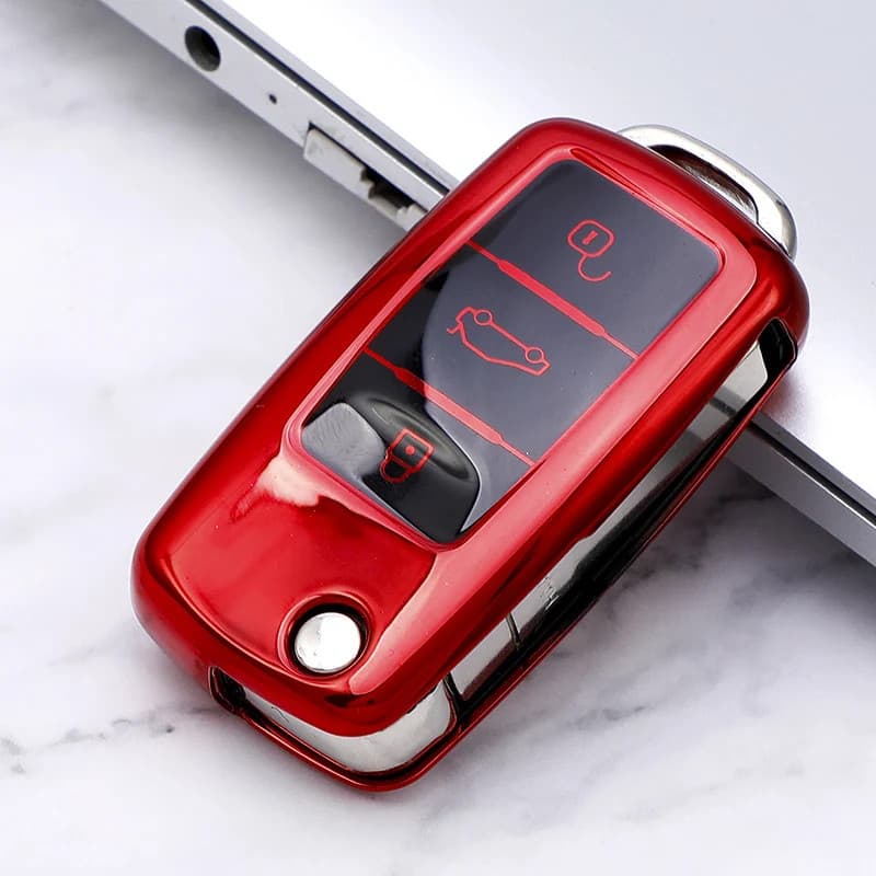 Capa de Chave de Carro em TPU para VW Volkswagen Polo Tiguan Passat B5 B6 B7 Golf 4 5 6 MK6 Jetta Lavida Skoda Octavia L