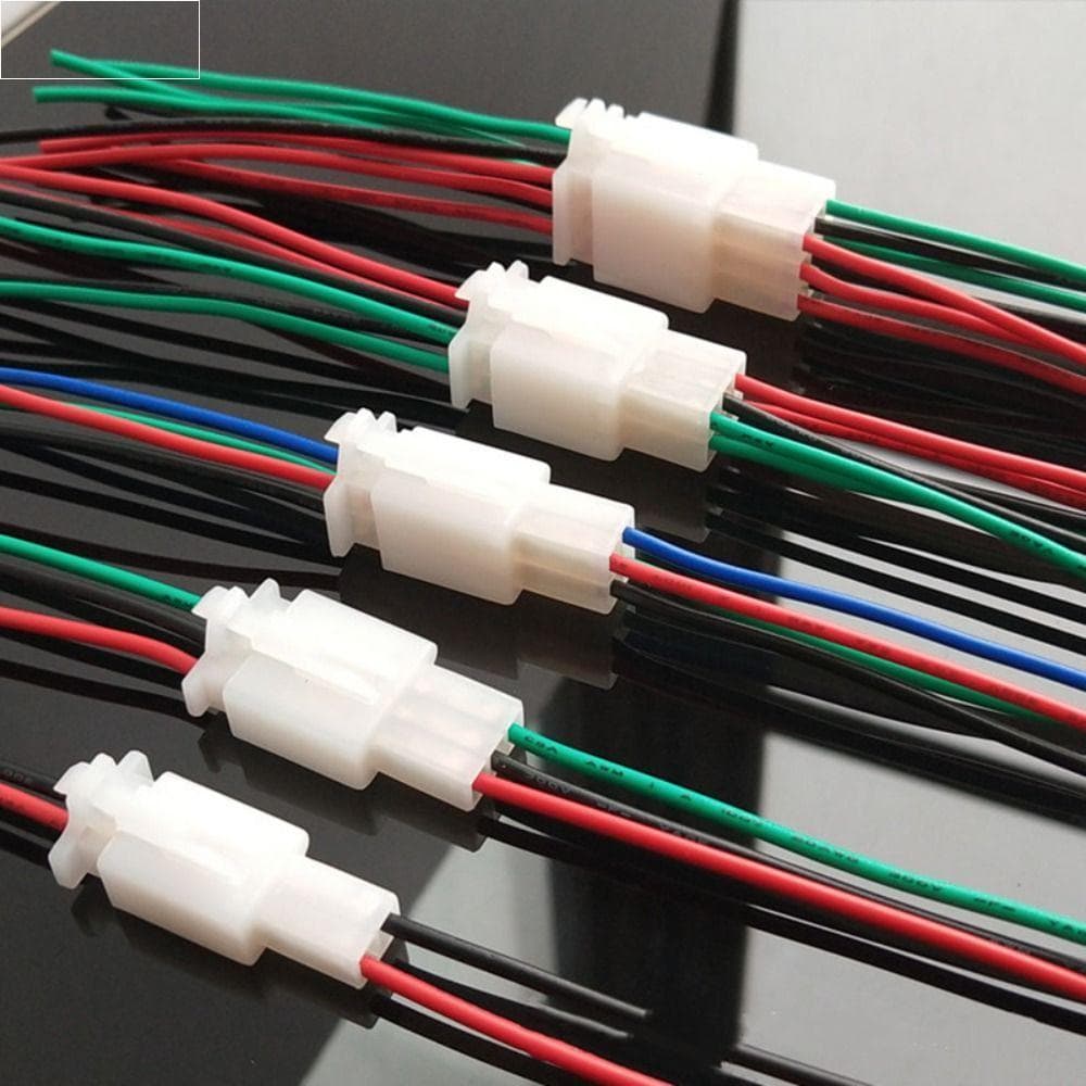 Conector De Fio De Carro 2.8 Mm 1/2/3/4/6/9 Pinos Kits De Plugue Terminal 1 Conjunto Macho Fêmea 20 Cm Cabo