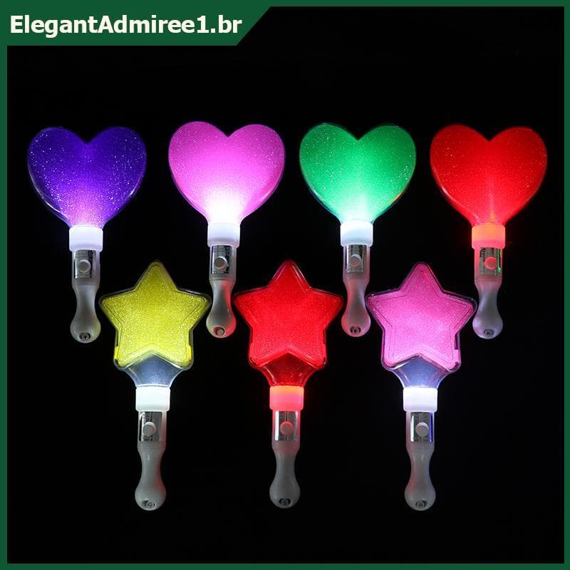 ELEGA LED Glow Stick Coração Estrela Concerto Torcendo Tubo Bastão De Luz (1Pc)