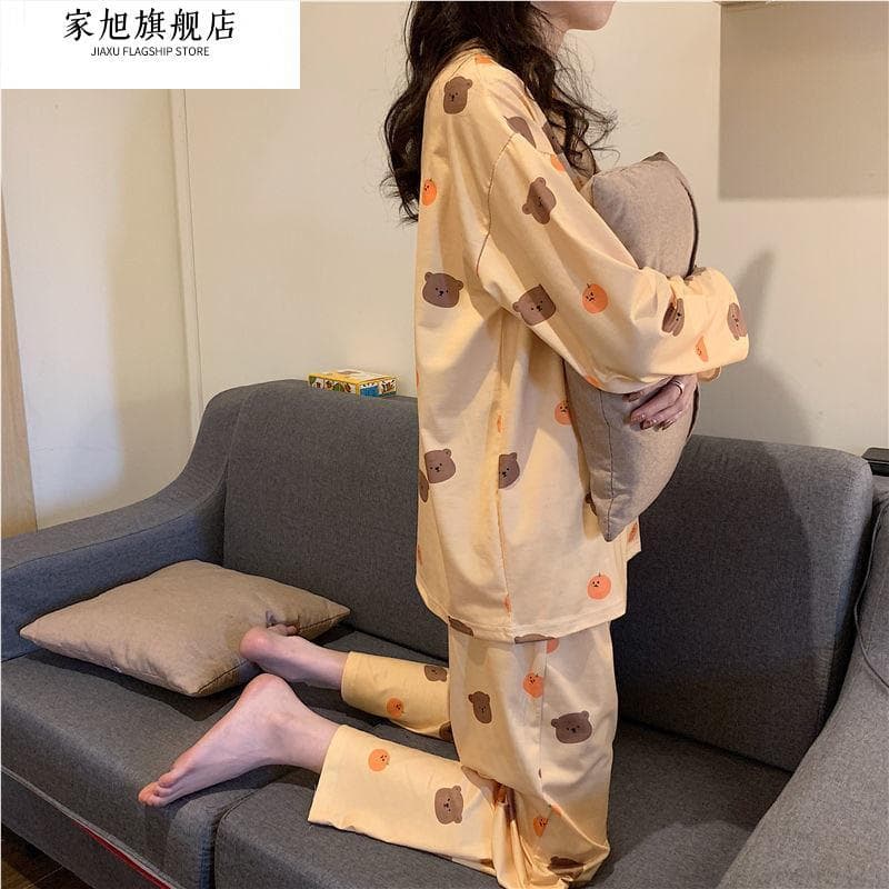 Pijamas descartáveis portáteis de viagem senhoras hotel primavera verão hotel calças de manga comprida terno estilo Prep