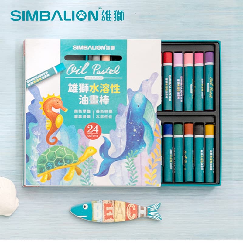 Leão óleo solúvel em água pastel 24 cores lavável lápis 36 cores pastel de óleo macio crianças iniciante óleo pastel