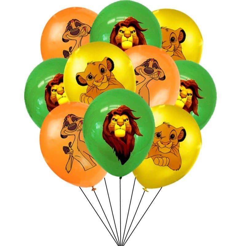 10pcs 12 " Balões De Látex Rei Leão Decorações Festa De Aniversário Simba Suprimentos Para Crianças Meninos Ducha De Beb