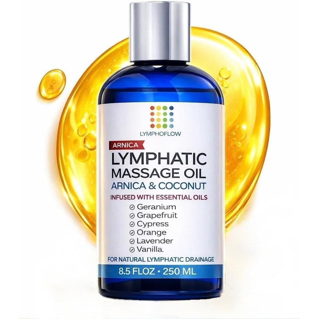 Óleo de Massagem para Drenagem Linfática Bruizex com Óleo de Arnica e Coco para Recuperação Pós-Cirúrgica e Massagem Lin