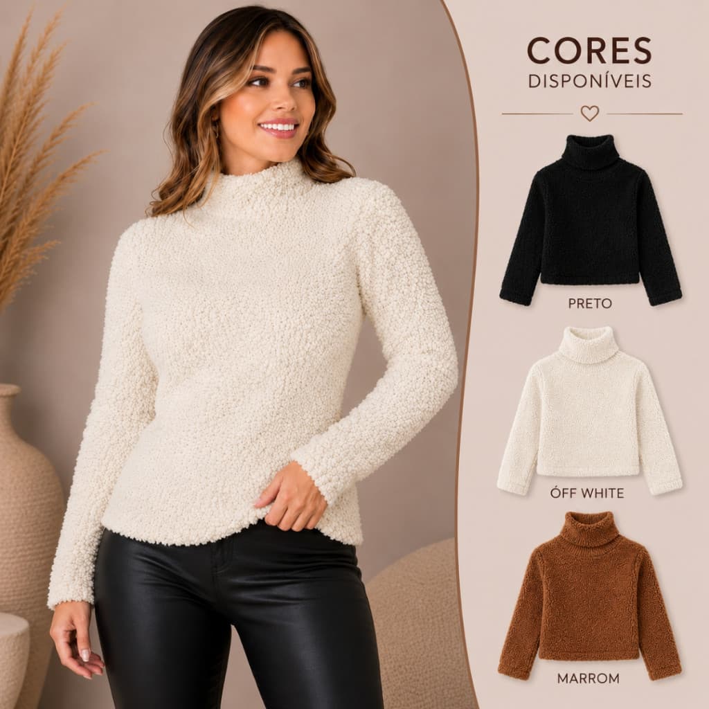 KIT Dois ou um Sherpas Cacharrel Teddy Casaco de frio Blusa De Pelinho Inverno Elegante