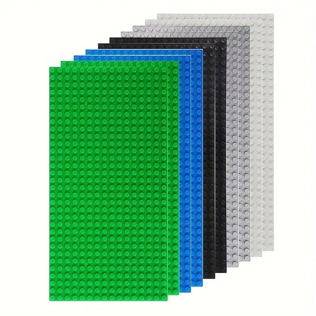Placa inferior do bloco de construção Pequenas partículas 16 * 32 Placa inferior de ângulo reto espessada compatível com
